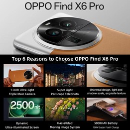 OPPO Find X6 Pro 5G, 16GB+512GB, 50MP Camera, Chinese Version, Triple Rear Cameras, 6.82 inch ColorOS 13.1 Qualcomm Snapdragon 8