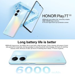 Honor Play7T RKY-AN10, 50MP Camera, 8GB+256GB, China Version, Dual Back Cameras, Side Fingerprint Identification, 6000mAh Batter