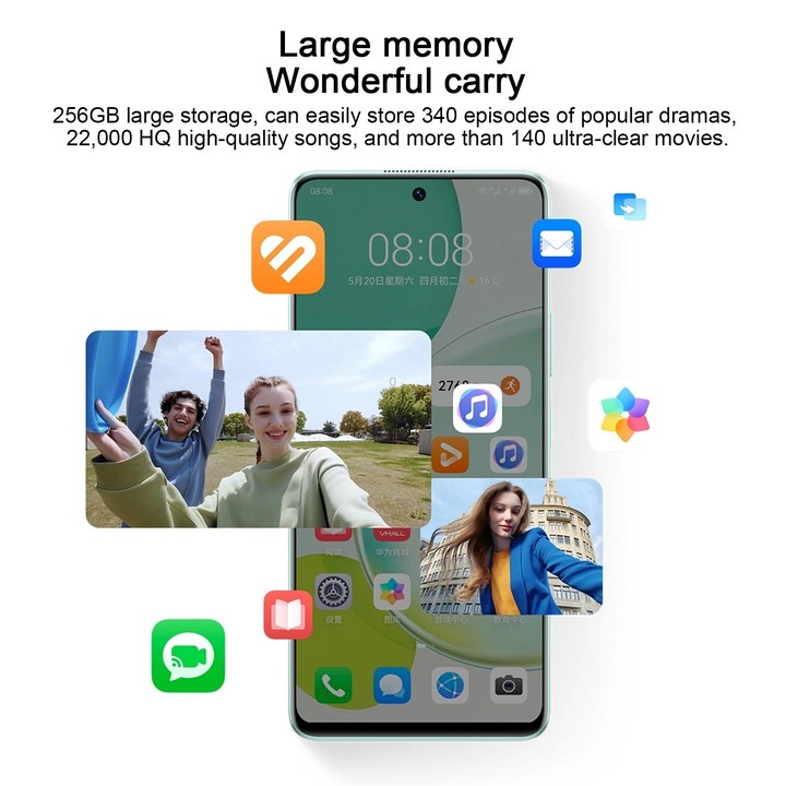 Huawei Enjoy 60 Pro 256GB MAO-AL00, China Version, Dual Back Cameras, Side Fingerprint Identification, 5000mAh Battery, 6.8 inch