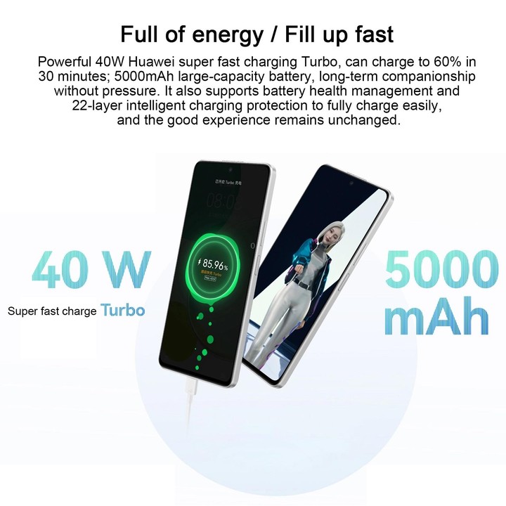 Huawei Enjoy 60 Pro 256GB MAO-AL00, China Version, Dual Back Cameras, Side Fingerprint Identification, 5000mAh Battery, 6.8 inch