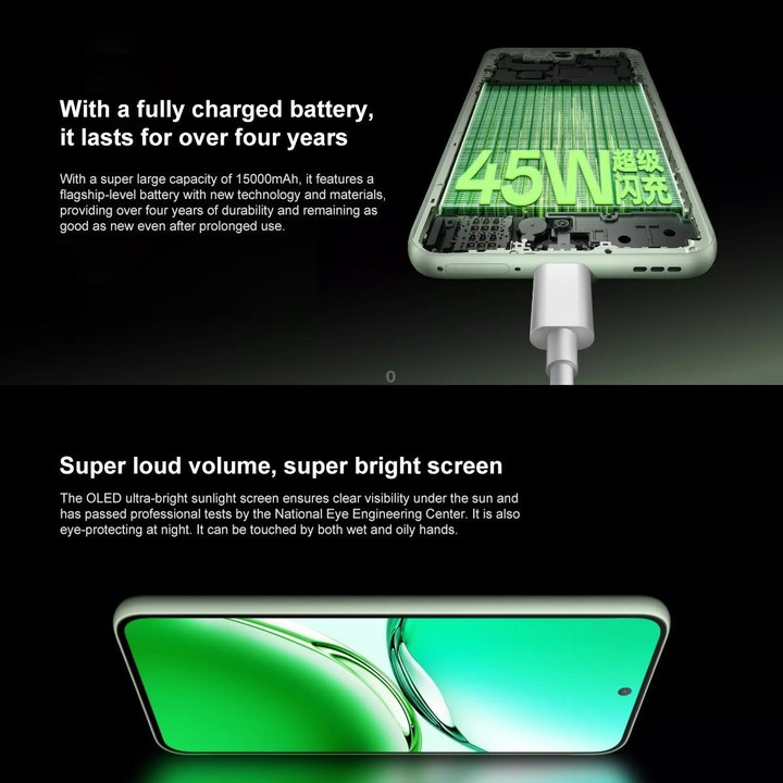OPPO A3i Plus, 12GB+512GB, Screen Fingerprint, 6.7 inch ColorOS 14.0 Qualcomm Snapdragon 695 5G Octa Core, OTG, Network: 5G (Bla