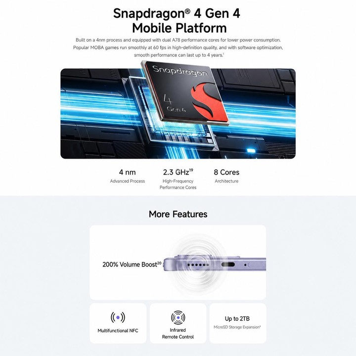 Xiaomi REDMI Note 17 5G, 8GB+256GB, 7 inch Xiaomi HyperOS 3 Snapdragon 4 Gen 4 Octa Core, NFC, Network: 5G (Black)