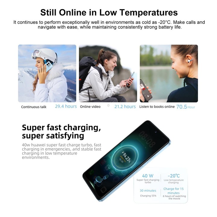 HUAWEI Enjoy 90 Plus, 8GB+128GB, Side Fingerprint, 6.67 inch HarmonyOS 6.0 Kinrin 8000, OTG, Not Support Google Play (Black)