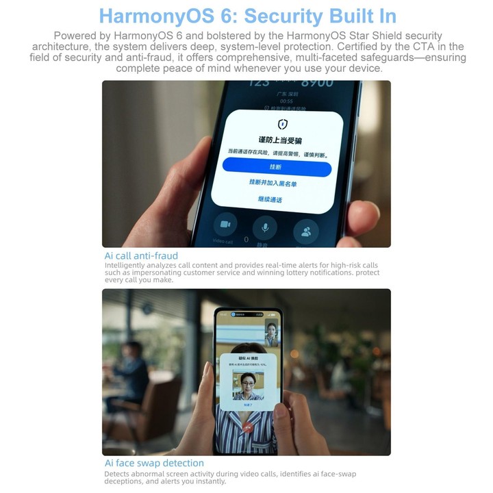 HUAWEI Enjoy 90 Plus, 8GB+128GB, Side Fingerprint, 6.67 inch HarmonyOS 6.0 Kinrin 8000, OTG, Not Support Google Play (Black)