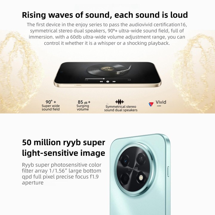 HUAWEI Enjoy 90 Pro Max, 8GB+128GB, Side Fingerprint, 6.84 inch HarmonyOS 6.0 Kirin 8000, OTG, Not Support Google Play(Black)