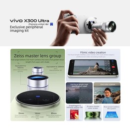 vivo X300 Ultra, 16GB+512GB, 6.82 inch OriginOS 6 Android 16 Snapdragon 8 Elite Gen 5 Octa Core, OTG, NFC, Network: 5G (Black)