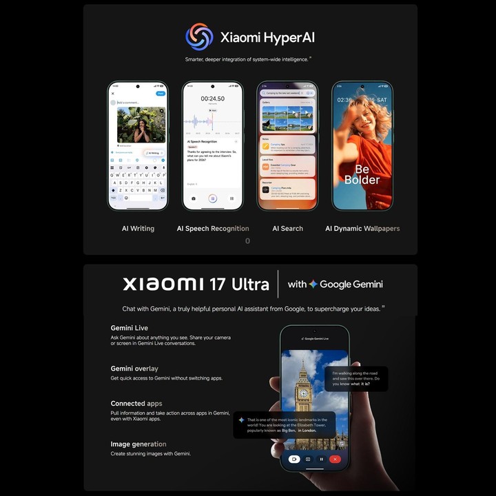 [HK Warehouse] Xiaomi 17 Ultra Global, 16GB+1TB, Ultrasonic Fingerprint, 6.9 inch Xiaomi HyperOS 3 Snapdragon 8 Elite Gen 5 Octa