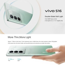 vivo S16 5G, 64MP Camera, 8GB+256GB, Triple Back Cameras, Srceen Fingerprint Identification, 4600mAh Battery, 6.78 inch Android
