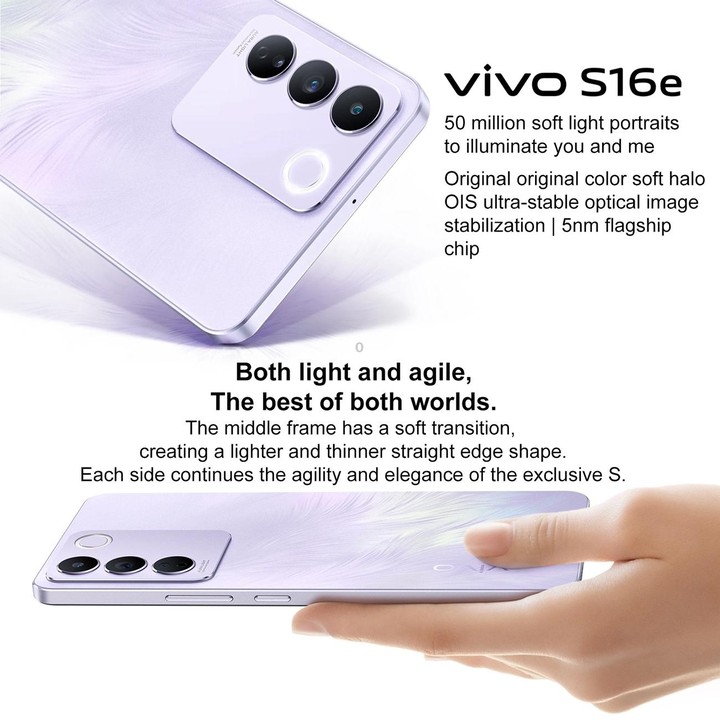 vivo S16e 5G, 50MP Camera, 8GB+128GB, Triple Back Cameras, Srceen Fingerprint Identification, 4600mAh Battery, 6.62 inch Android