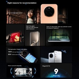 Honor Magic7, 12GB+512GB, Screen Fingerprint, 6.78 inch MagicOS 9.0 / Android 15 Snapdragon 8 Elite 3nm Octa Core, Network: 5G,