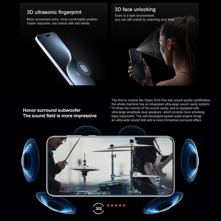 Honor Magic7 Pro, 16GB+512GB, Screen Fingerprint, 6.8 inch MagicOS 9.0 / Android 15 Snapdragon 8 Elite 3nm Octa Core, Network: 5