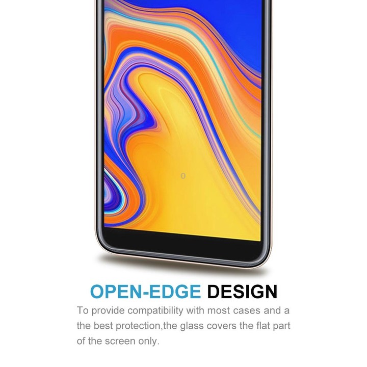 2 PCS 0.26mm 9H Surface Hardness 2.5D Curved Edge Tempered Glass Film for Galaxy J4+ / J6+