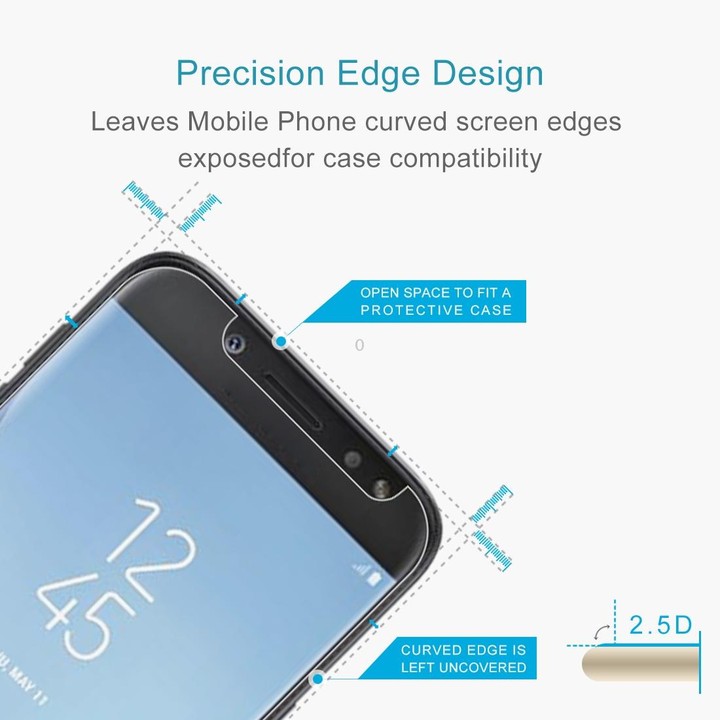 For Samsung Galaxy J5 (2017) /J5 Pro 50 PCS 0.26mm 9H 2.5D Tempered Glass Film