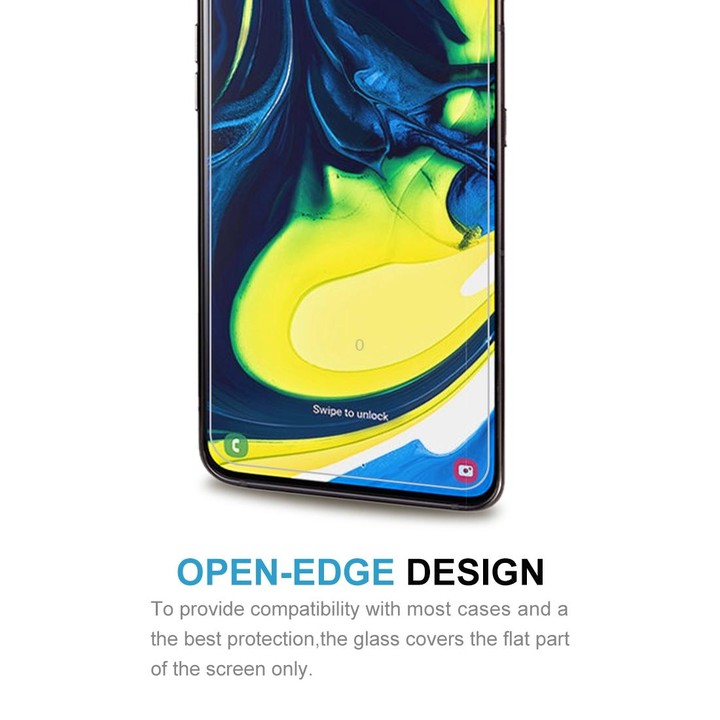 50 PCS 0.26mm 9H 2.5D Tempered Glass Film for Galaxy A80/A90, No Retail Package