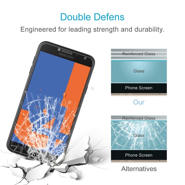 10 PCS 0.26mm 9H 2.5D Tempered Glass Film for Galaxy J4