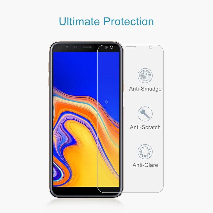 50 PCS 0.26mm 9H 2.5D Tempered Glass Film for Galaxy J4+, No Retail Package