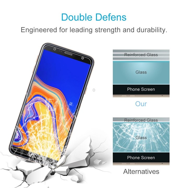 10 PCS 0.26mm 9H 2.5D Tempered Glass Film for Galaxy J4+