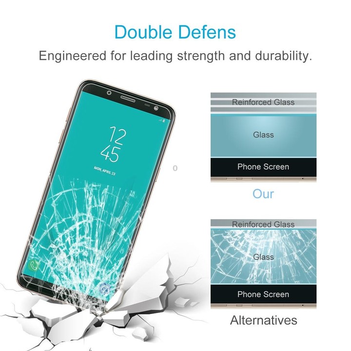50 PCS 0.26mm 9H 2.5D Tempered Glass Film for Galaxy J6, No Retail Package