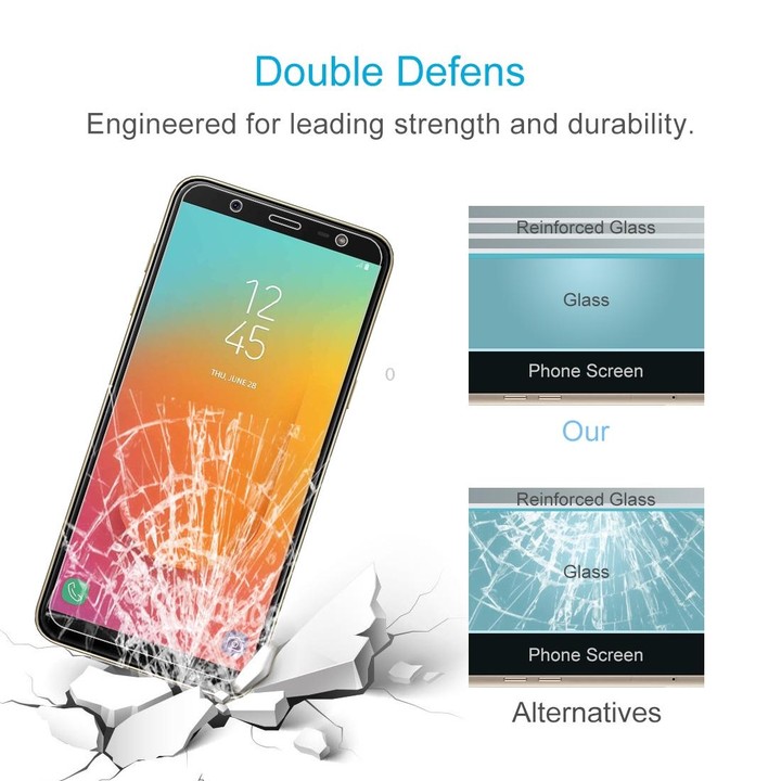 50 PCS 0.26mm 9H 2.5D Tempered Glass Film for Galaxy J8+, No Retail Package
