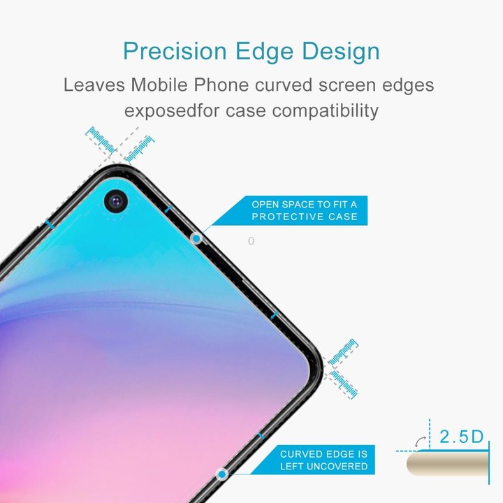 10 PCS 0.26mm 9H 2.5D Explosion-proof Tempered Glass Film for Galaxy A8s