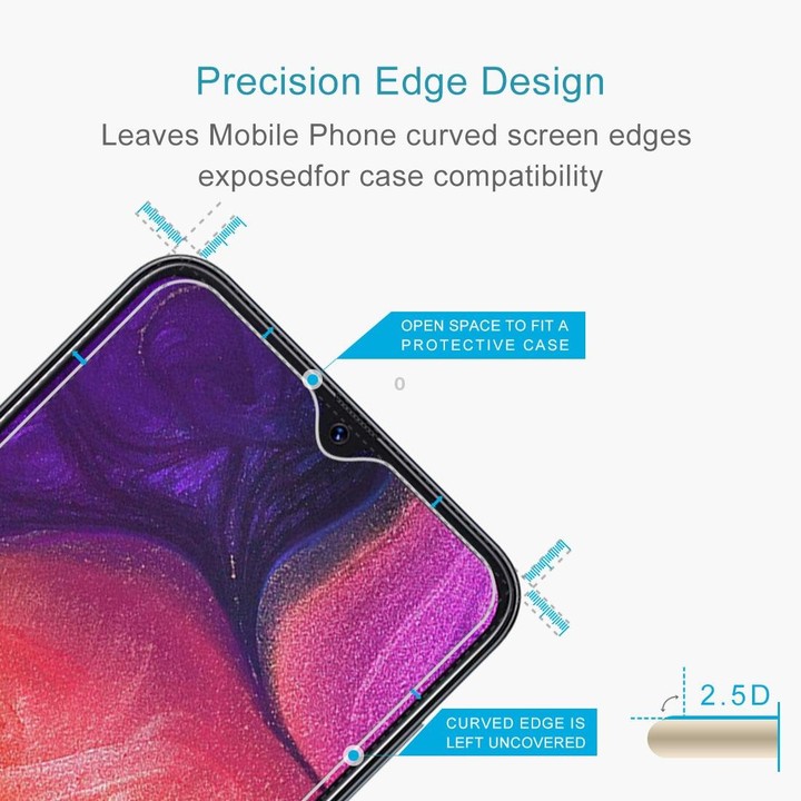 10 PCS 0.26mm 9H 2.5D Tempered Glass Film for Galaxy A50