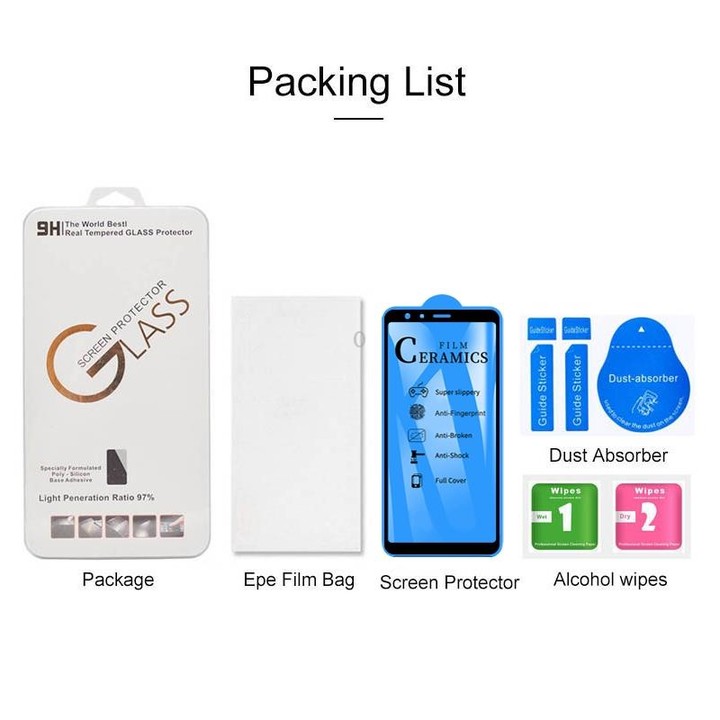2.5D Full Glue Full Cover Ceramics Film for Galaxy J4 Plus / J6 Plus