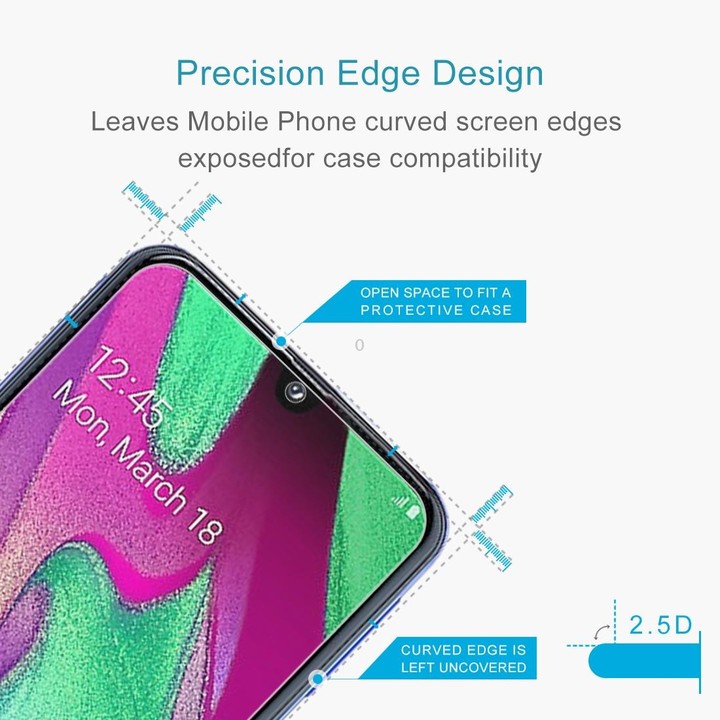 10 PCS 2.5D Non-Full Screen Tempered Glass Film for Galaxy A40