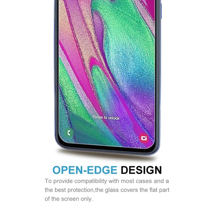 50 PCS 2.5D Non-Full Screen Tempered Glass Film for Galaxy A40
