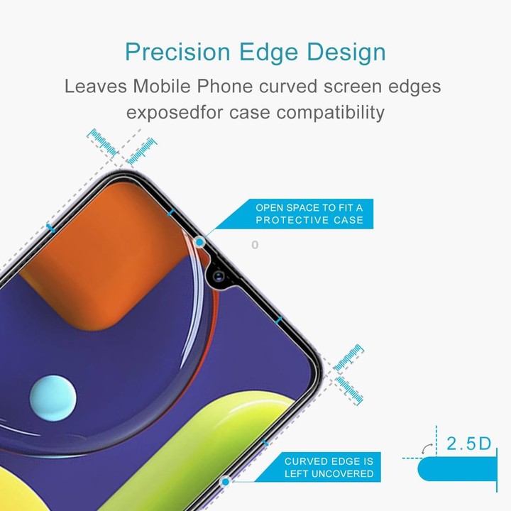 50 PCS For Galaxy A50s 2.5D Non-Full Screen Tempered Glass Film