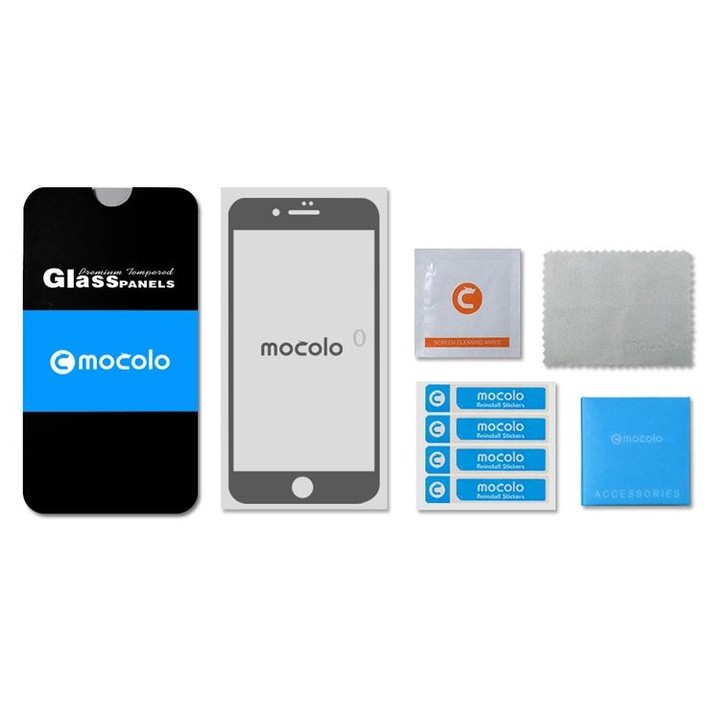 mocolo 0.33mm 9H 2.5D Full Glue Silk Print Tempered Glass Film for Galaxy A30 / A50 / M30, Support Fingerprint Unlock(Black)