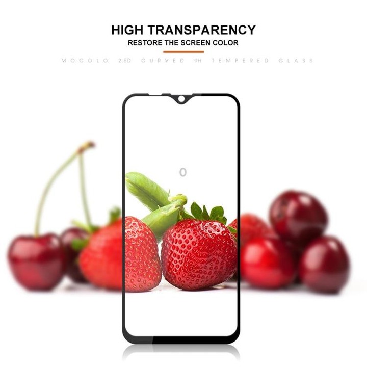 mocolo 0.33mm 9H 2.5D Silk Print Tempered Glass Film for Galaxy M10(Black)