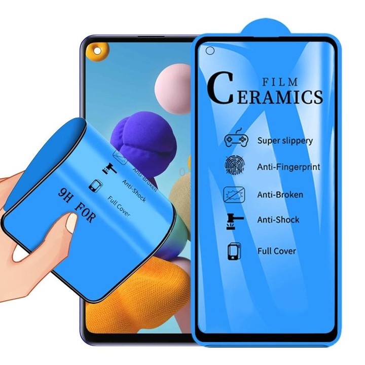 For Samsung Galaxy A21s 2.5D Full Glue Full Cover Ceramics Film