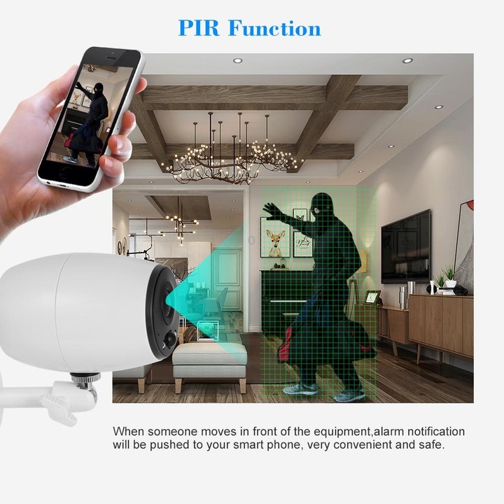 VESAFE VS-DC01 Security HD 720P Two-Way Audio Wireless Wifi IP Camera, Support Night Vision & PIR Detection & TF Card, IP54 Wate