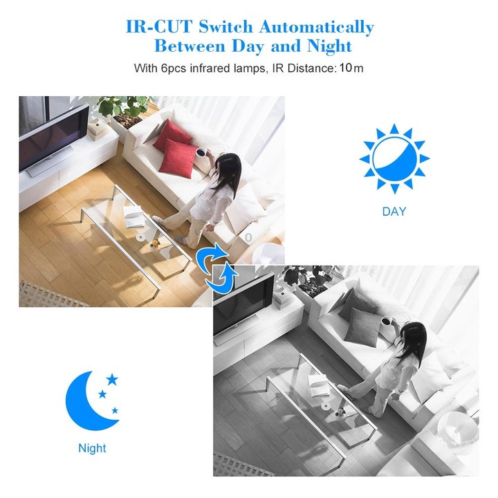 VESAFE VS-DC01 Security HD 720P Two-Way Audio Wireless Wifi IP Camera, Support Night Vision & PIR Detection & TF Card, IP54 Wate