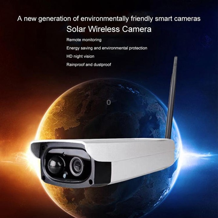 VESAFE VS-Y3 Outdoor HD 1080P Solar Power Security IP Camera, Support Motion Detection & PIR Wake up, IP66 Waterproof(White)