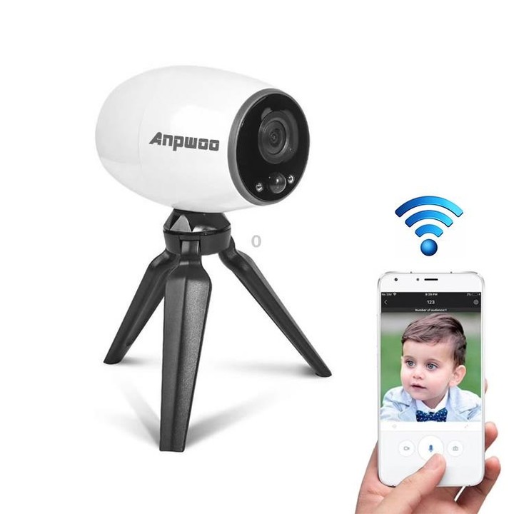 Anpwoo Cannon 1.3MP 960P 1/3 inch CMOS HD WiFi IP Camera With Tripod Holder, Support Motion Detection / Night Vision(White)