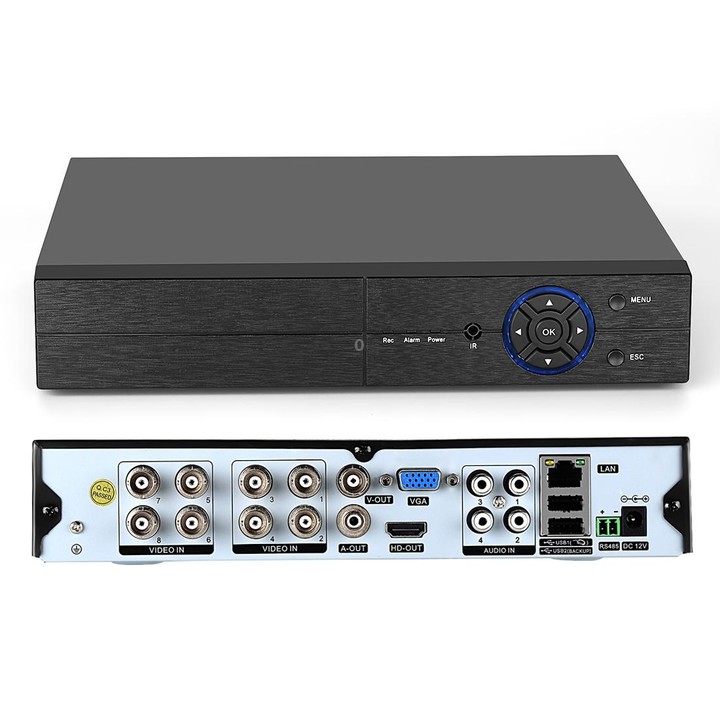 A8B3/Kit 2MP 8CH 1080P CCTV Security Camera System AHD DVR Surveillance Kit, Support Night Vision / Motion Detection(White)