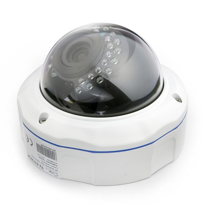 TV-537H5/IP AF POE H.264++ 5MP IP Dome Camera Auto Focus 4x Zoom 2.8-12MM Lens Surveillance Cameras(White)