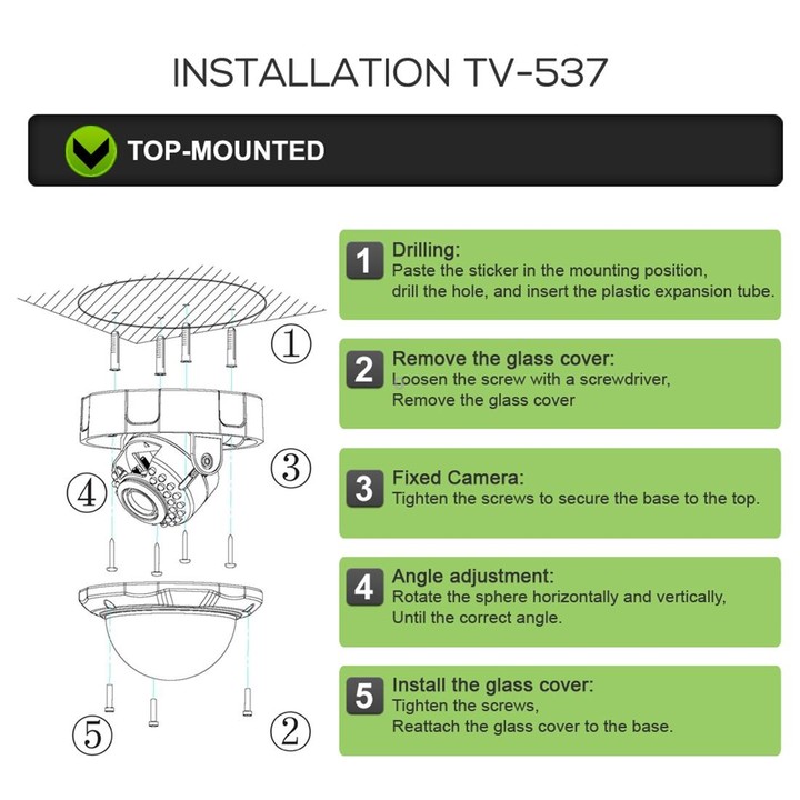 TV-537H5/IP AF POE H.264++ 5MP IP Dome Camera Auto Focus 4x Zoom 2.8-12MM Lens Surveillance Cameras(White)