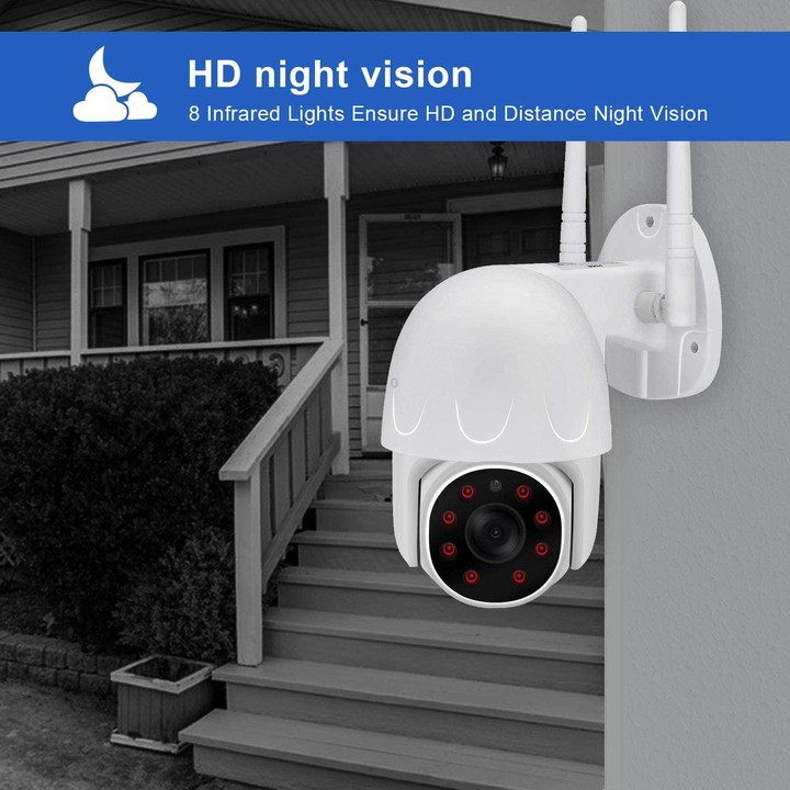 Tuya QX45 1080P Full HD IP65 Waterproof 2.4G Wireless IP Camera, Support Motion Detection & Two-way Audio & Night Vision & TF Ca