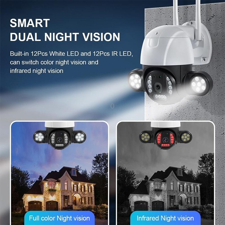QX55 3.0 Million Pixels IP65 Waterproof 2.4G Wireless IP Camera, Support Motion Detection & Two-way Audio & Night Vision & TF Ca