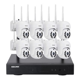 ESCAM WNK718 HD 3.0 Million Pixels 8-channel Wireless + 8IPC Wireless NVR Security System, AU Plug
