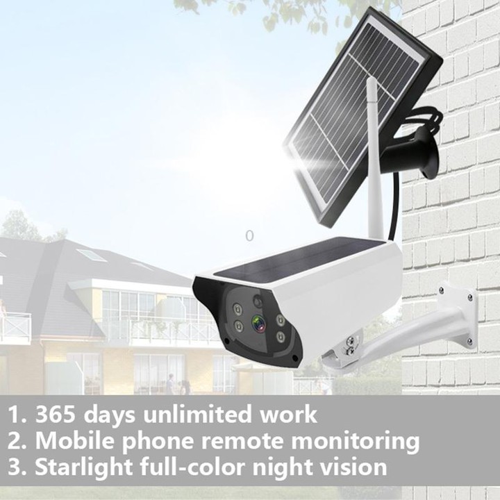 VESAFE Y4P Outdoor HD 1080P Solar Power Security IP Camera, Support Motion Detection & PIR Wake up, IP66 Waterproof(White)