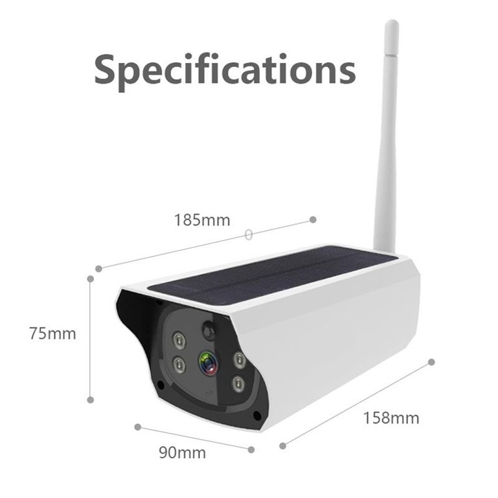 VESAFE Y4P Outdoor HD 1080P Solar Power Security IP Camera, Support Motion Detection & PIR Wake up, IP66 Waterproof(White)