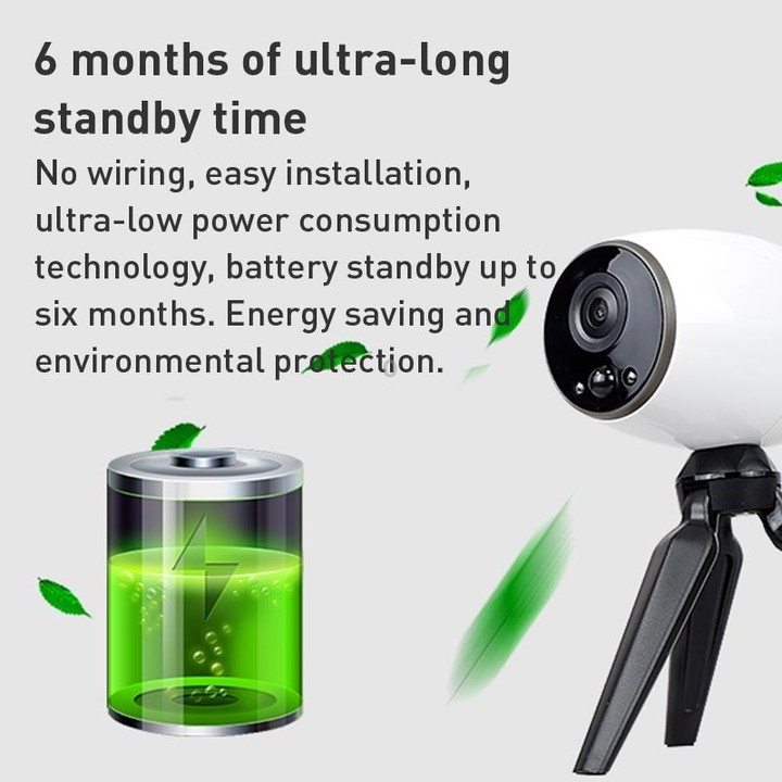 GH3 WiFi Smart Surveillance Camera with Tripod, Support Night Vision / Two-way Audio (White)
