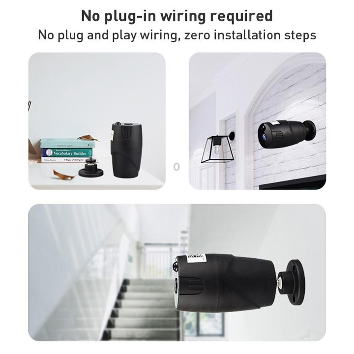 GH6 WiFi Smart Surveillance Camera, Support Night Vision / Two-way Audio(Black)