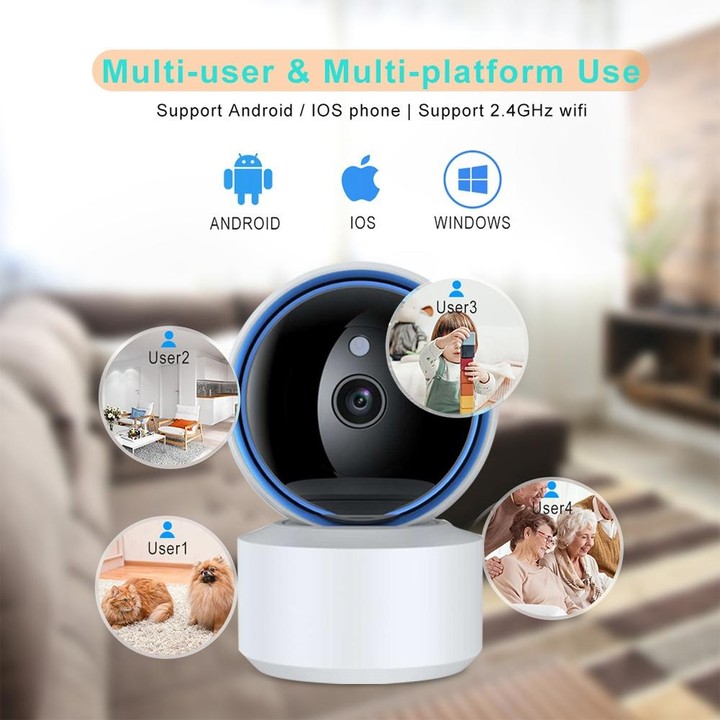 YT50-2 3.0MP 360 Rotation IP Camera WiFi Smart Security Camera, Support TF Card / Two-way Audio / Motion Detection / Night Visio