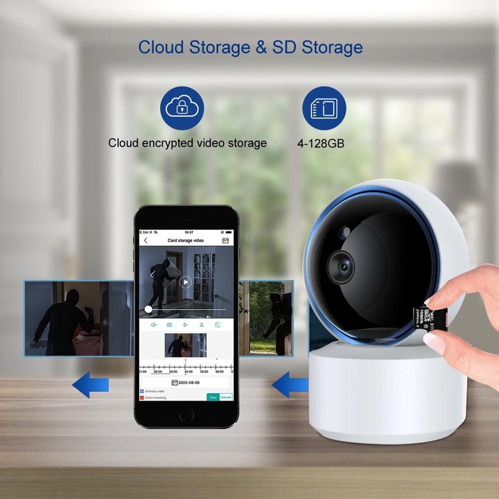 YT50-2 3.0MP 360 Rotation IP Camera WiFi Smart Security Camera, Support TF Card / Two-way Audio / Motion Detection / Night Visio