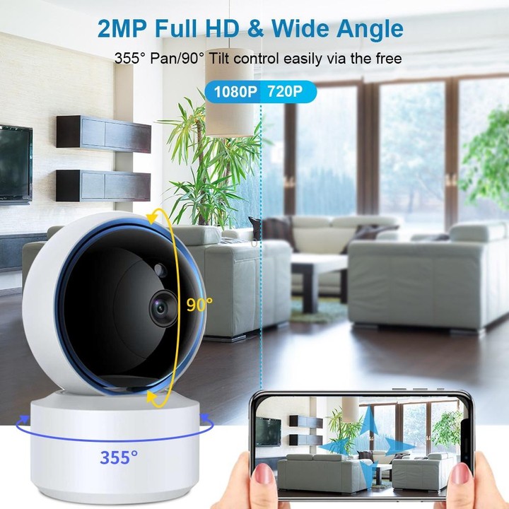 YT50-2 3.0MP 360 Rotation IP Camera WiFi Smart Security Camera, Support TF Card / Two-way Audio / Motion Detection / Night Visio