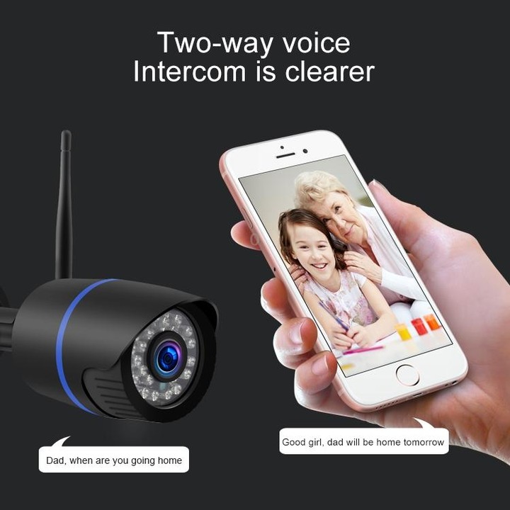 Q4 2.0 Million Pixels 1080P HD Wireless IP Camera, Support Motion Detection & Two-way Audio & Infrared Night Vision & TF Card, U